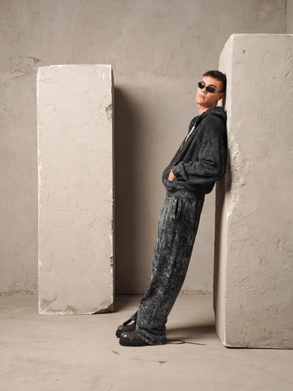 Pantaloni tuta Washed Nero Minimal Couture