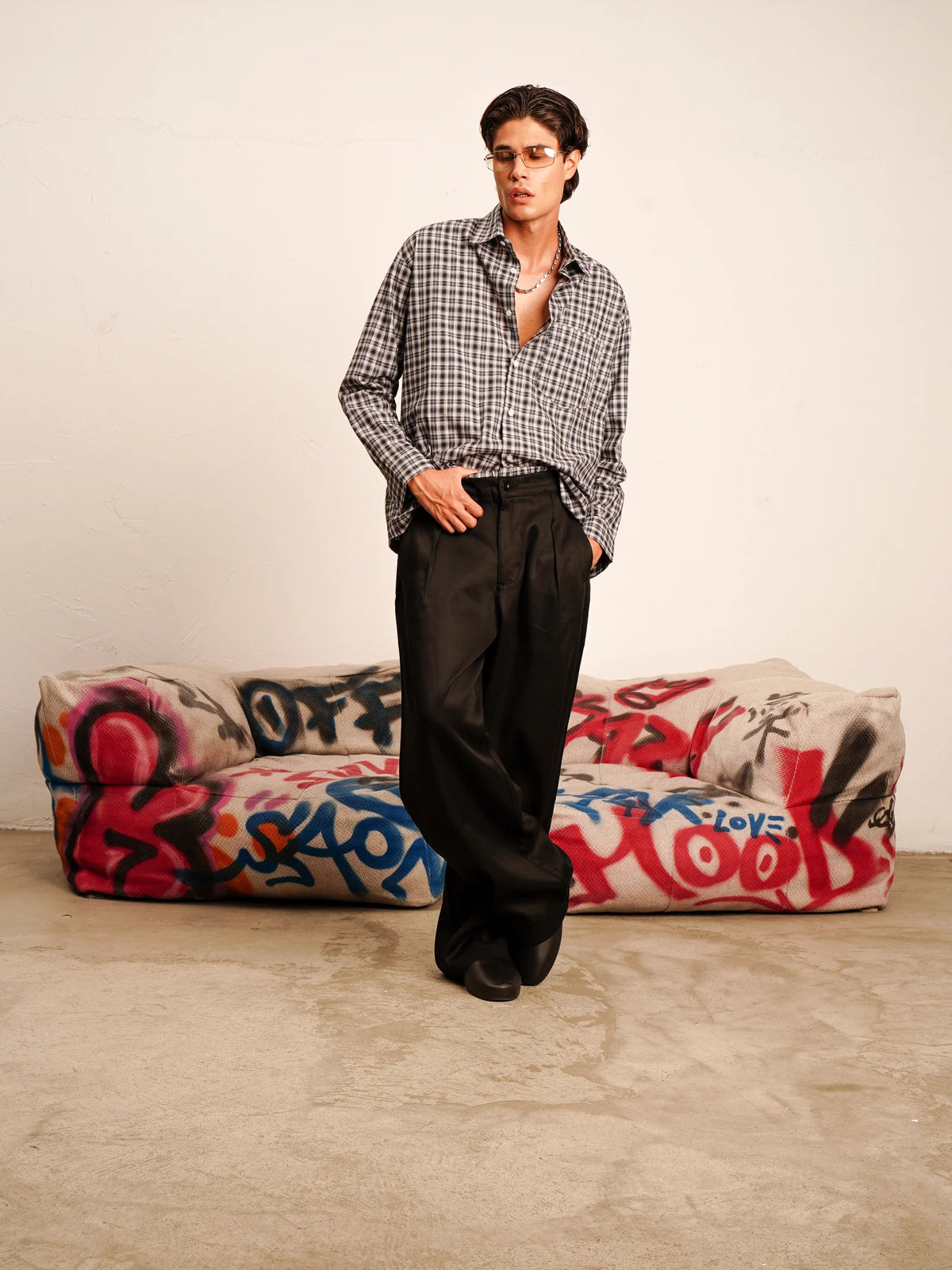 Pantaloni C/inserto Boxer Nero Minimal Couture