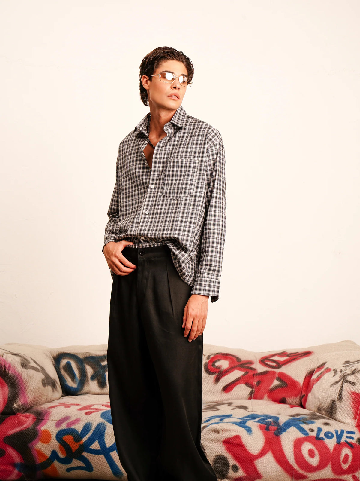 Pantaloni C/inserto Boxer Nero Minimal Couture
