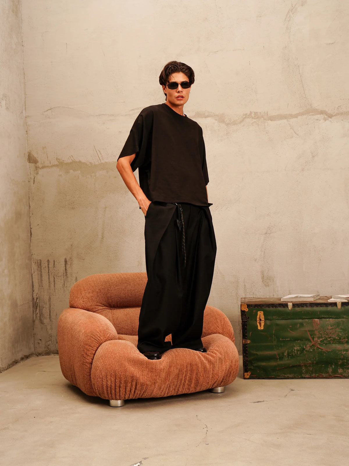 T-shirt Crop Over Nera Minimal Couture