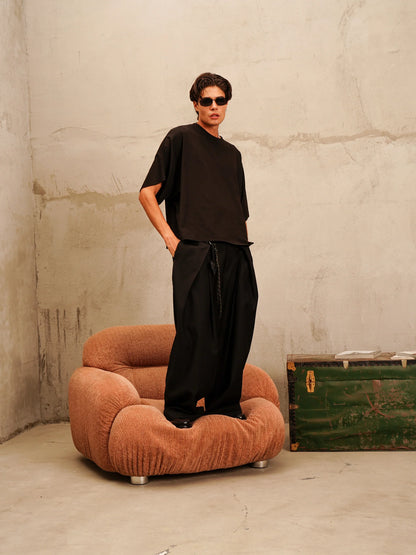 T-shirt Crop Over Nera Minimal Couture