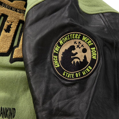 Giubotto state of mind " 5OMZILLA " Varsity Jacket Military Green