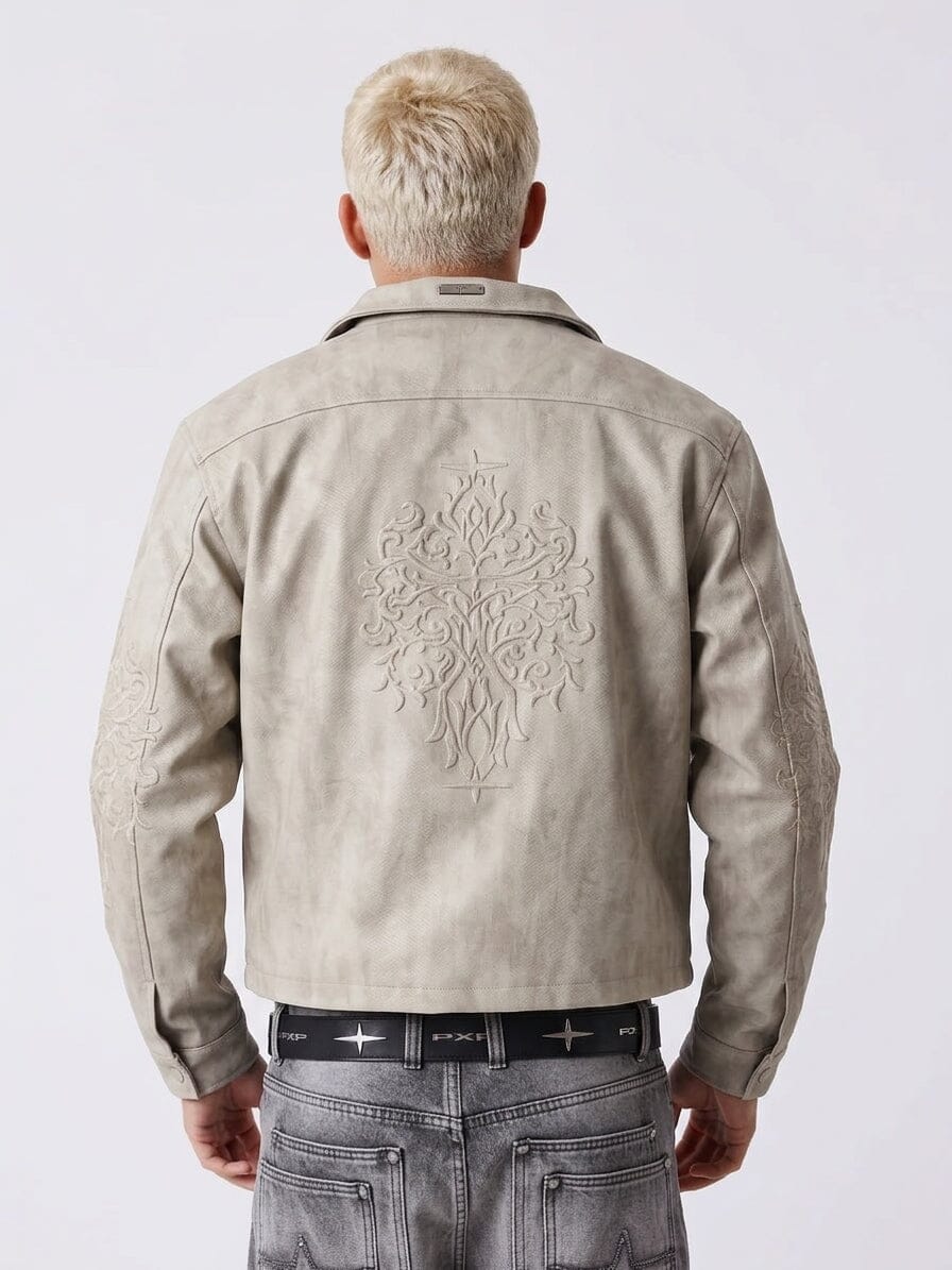Jacket ecopelle ornamento PXP