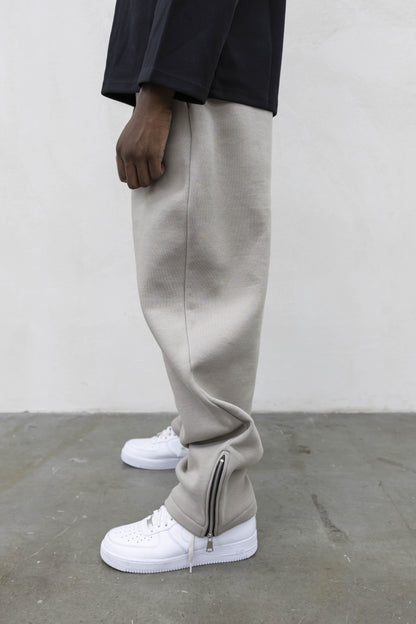 Pantalone Tuta Balloon con Zip Regolabile Sabbia