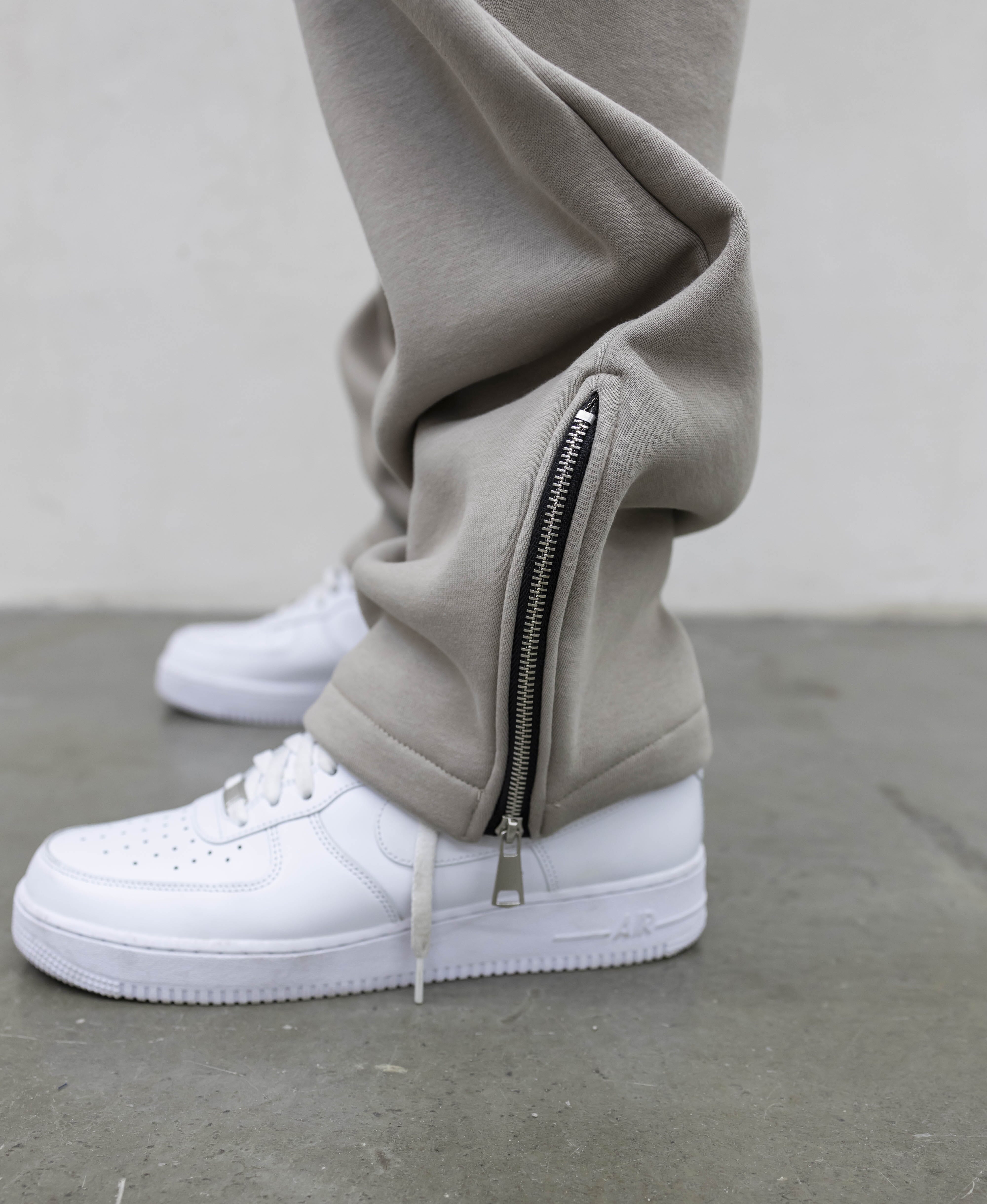 Pantalone Tuta Balloon con Zip Regolabile Sabbia