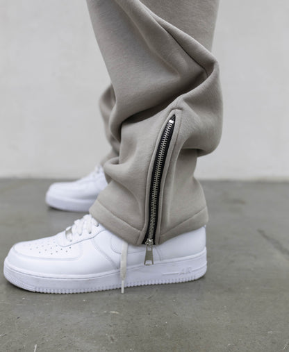 Pantalone Tuta Balloon con Zip Regolabile Sabbia