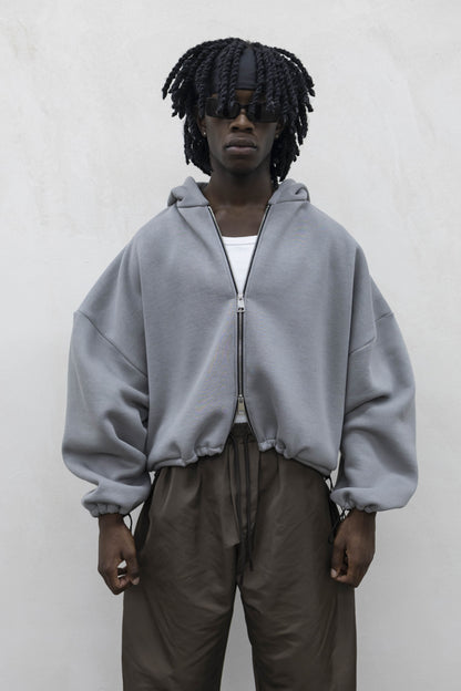 Felpa Zip Japan Grigia