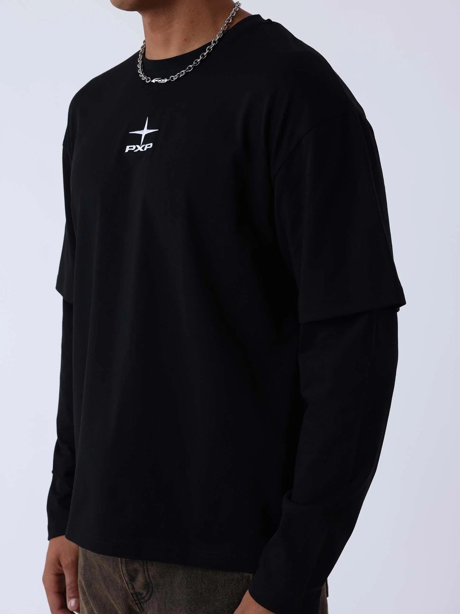 Longsleeve basic PXP nera