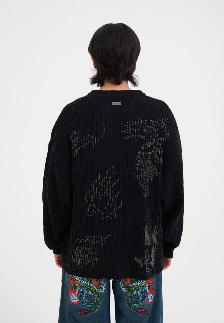 Maglione Ed Hardy Gothic Ribbed