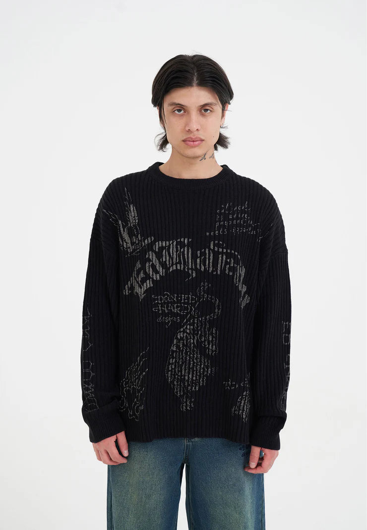 Maglione Ed Hardy Gothic Ribbed