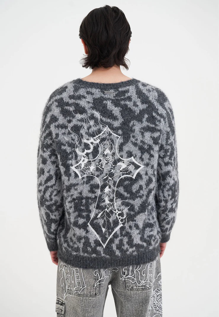 Maglione Ed Hardy Intarsia Leopard