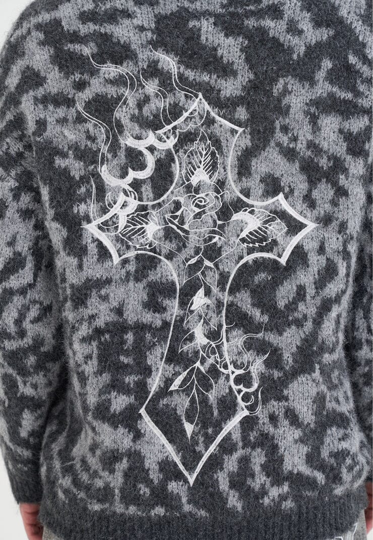 Maglione Ed Hardy Intarsia Leopard