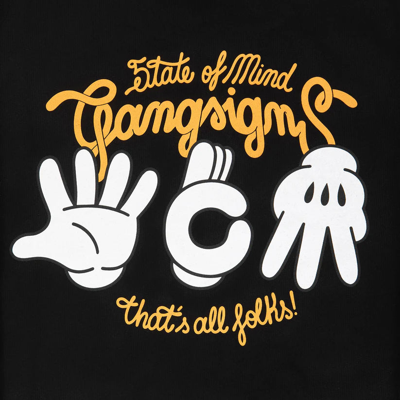 Felpa 5tate Of Mind "5OM GRFX" Gang Signs Crewneck Black