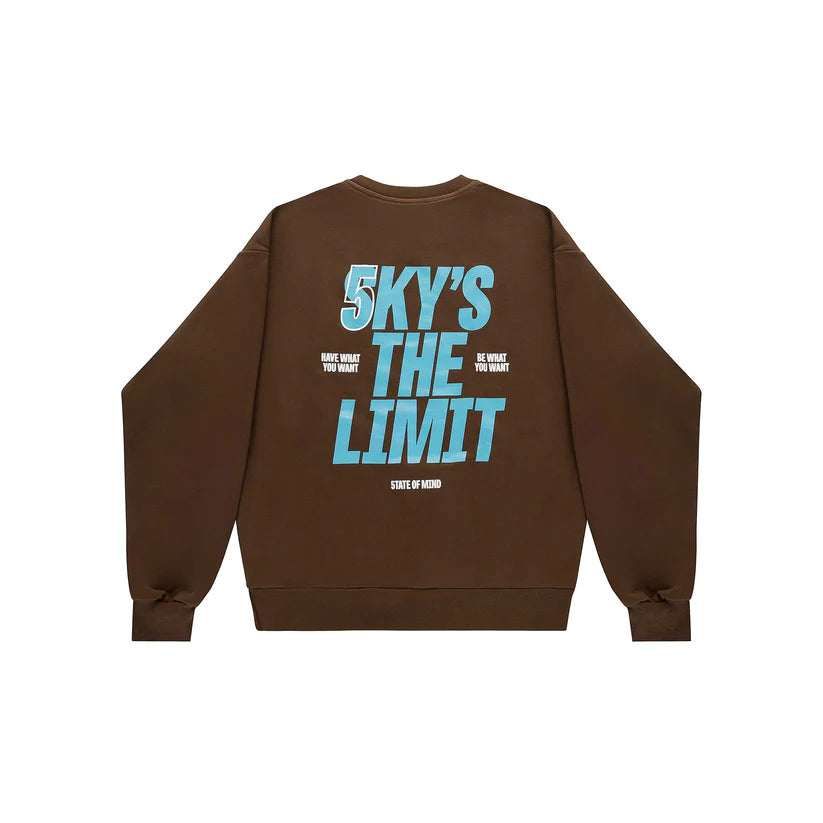 Felpa 5tate Of Mind "5OM WORD UP" Sky Is The Limit Crewneck Brown