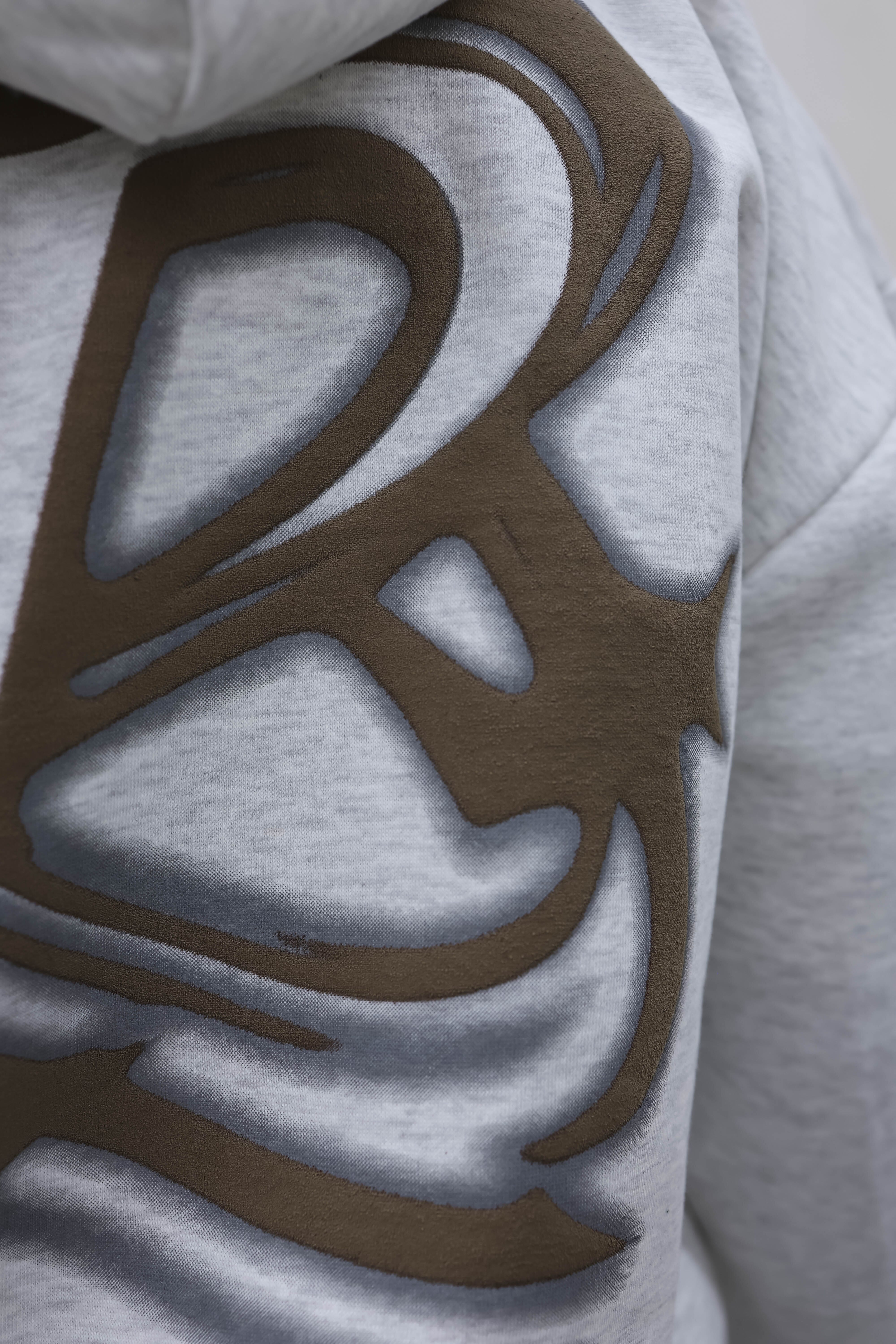 Felpa Boxy Spray Grigia