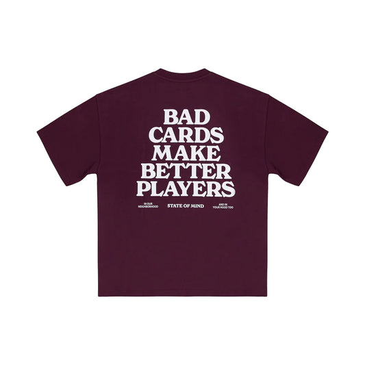 T-Shirt State Of Mind " BAD CARD " T-Shirt Plum