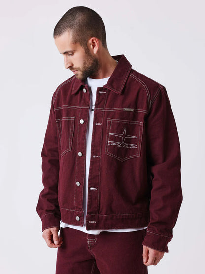 Giacca denim knockout PXP bordeaux