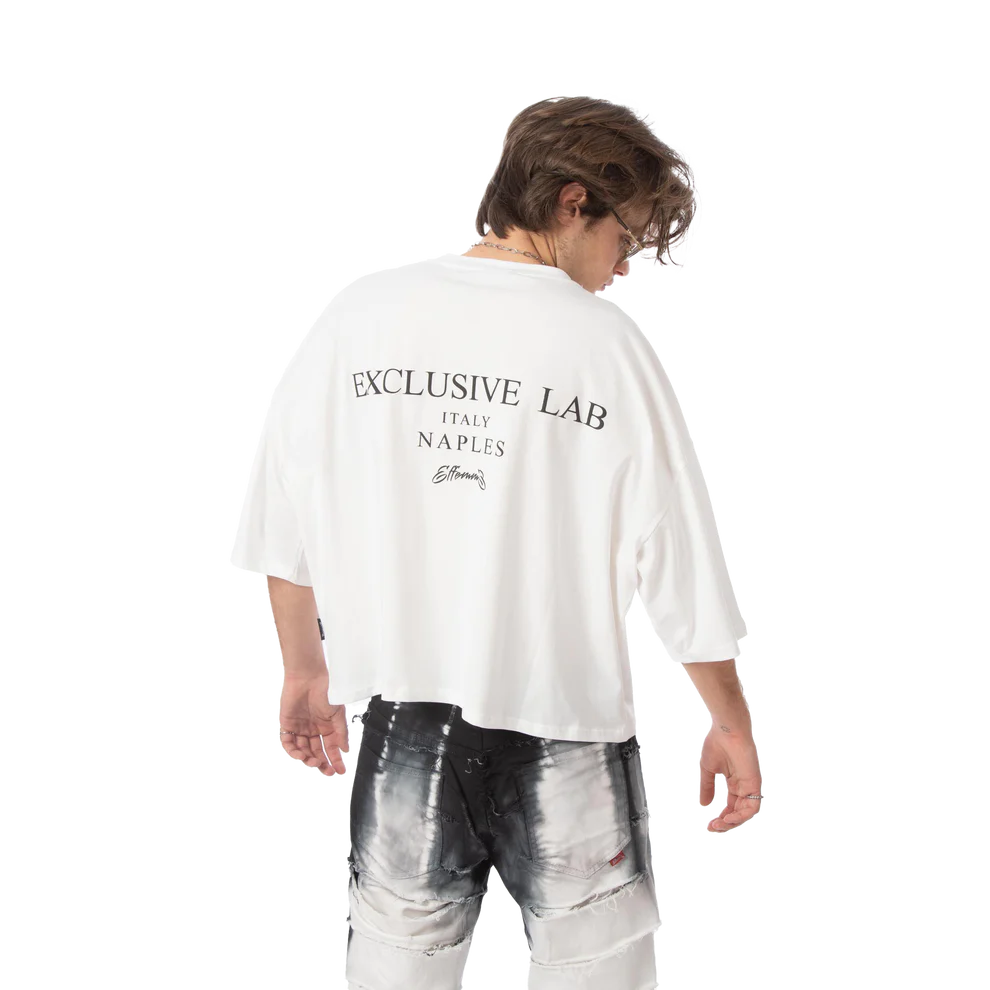T-shirt Cropped tee "Wean" White Effemme Exclusive Lab- EFFEMME EXCLUSIVE LAB