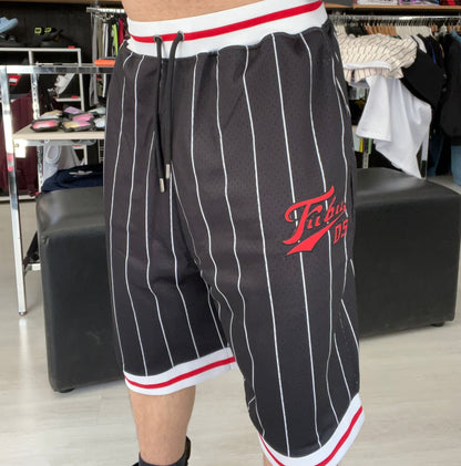 pantaloncino fubu nero con patch