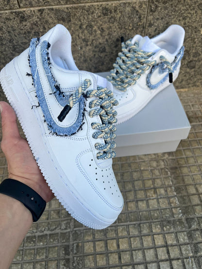 Nike air force 1 custom jeans