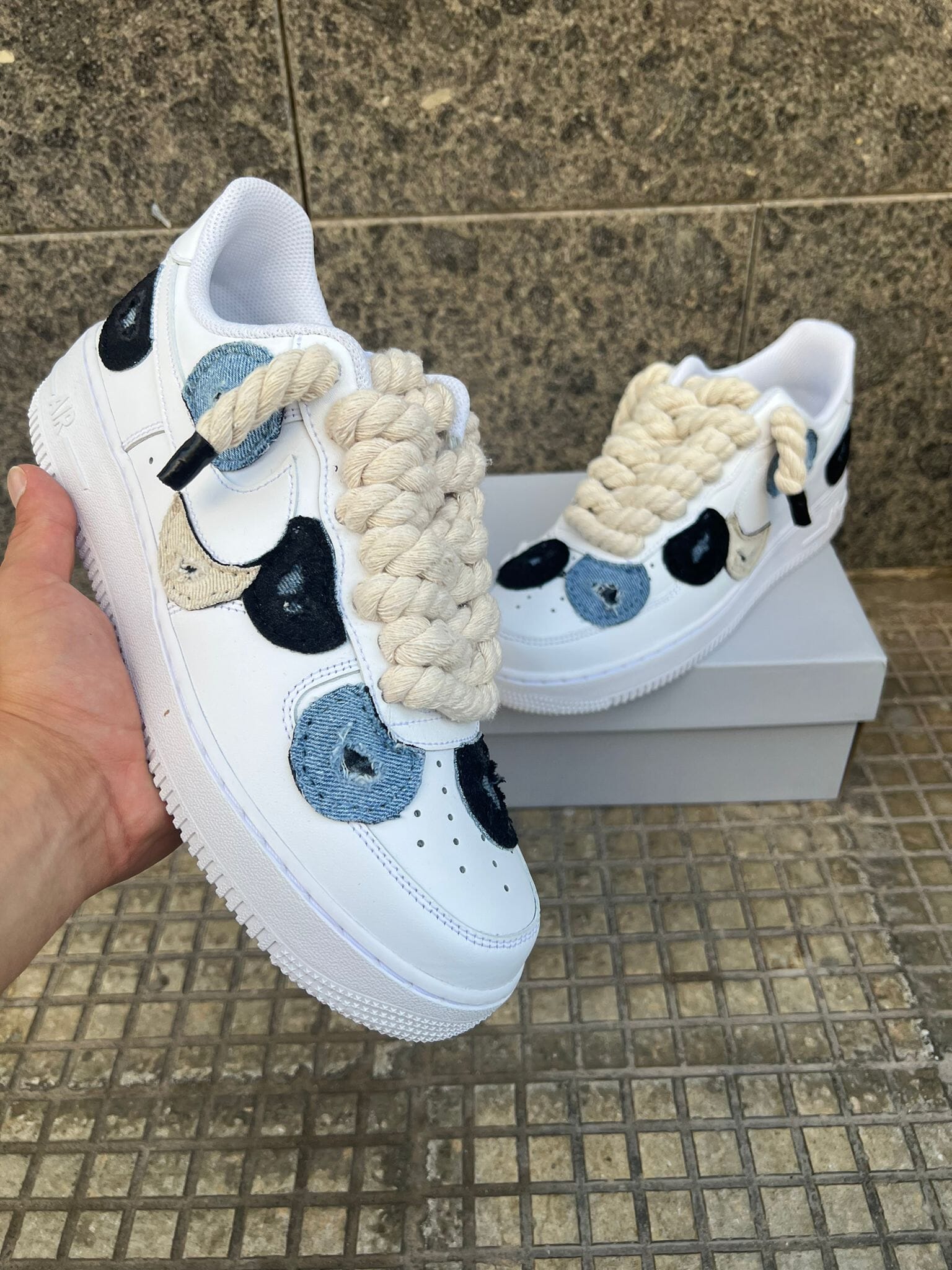 Nike air force 1 custom toppe + laccio