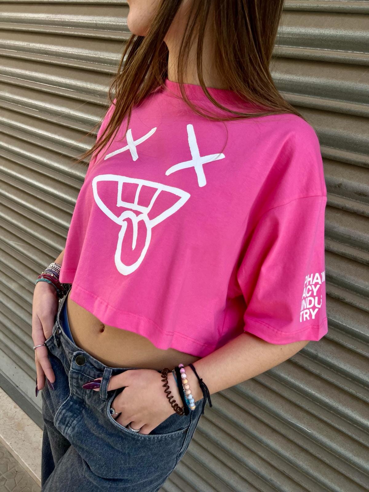 T-shirt Pharmacy pink corta da donna