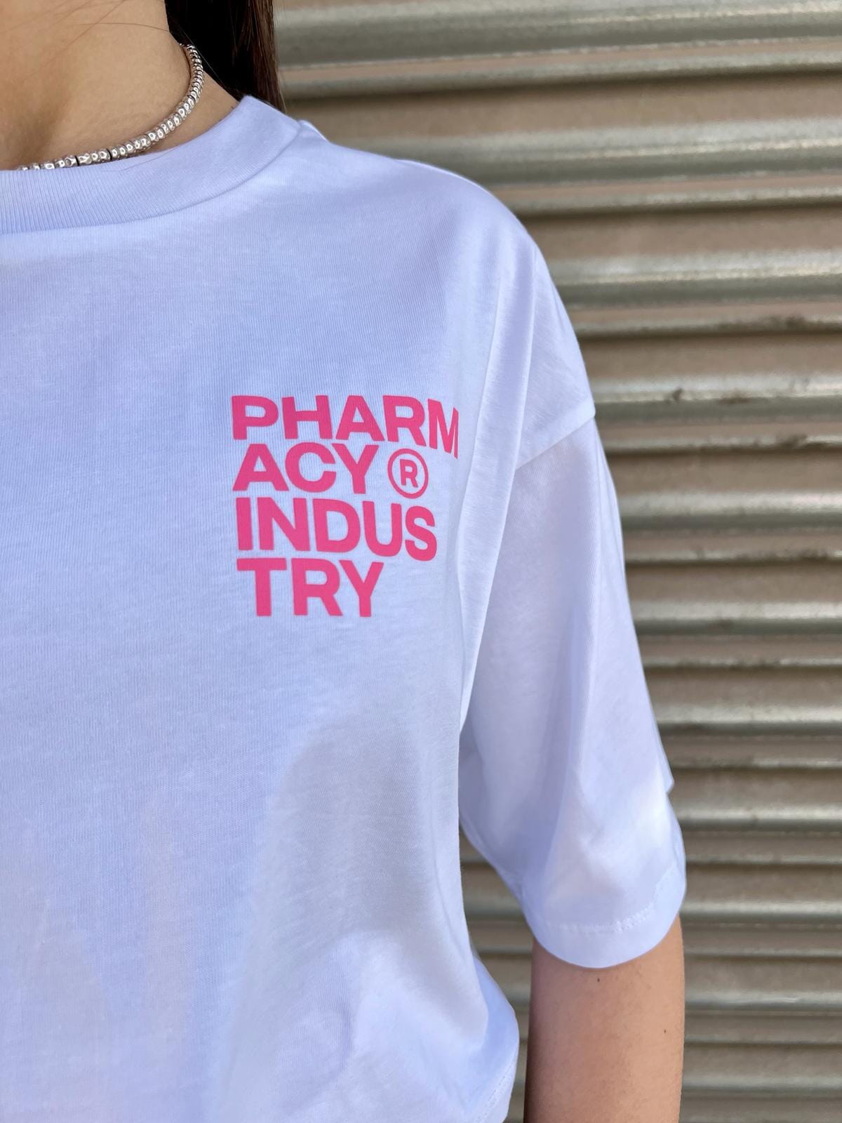 T-shirt Pharmacy white corta da donna
