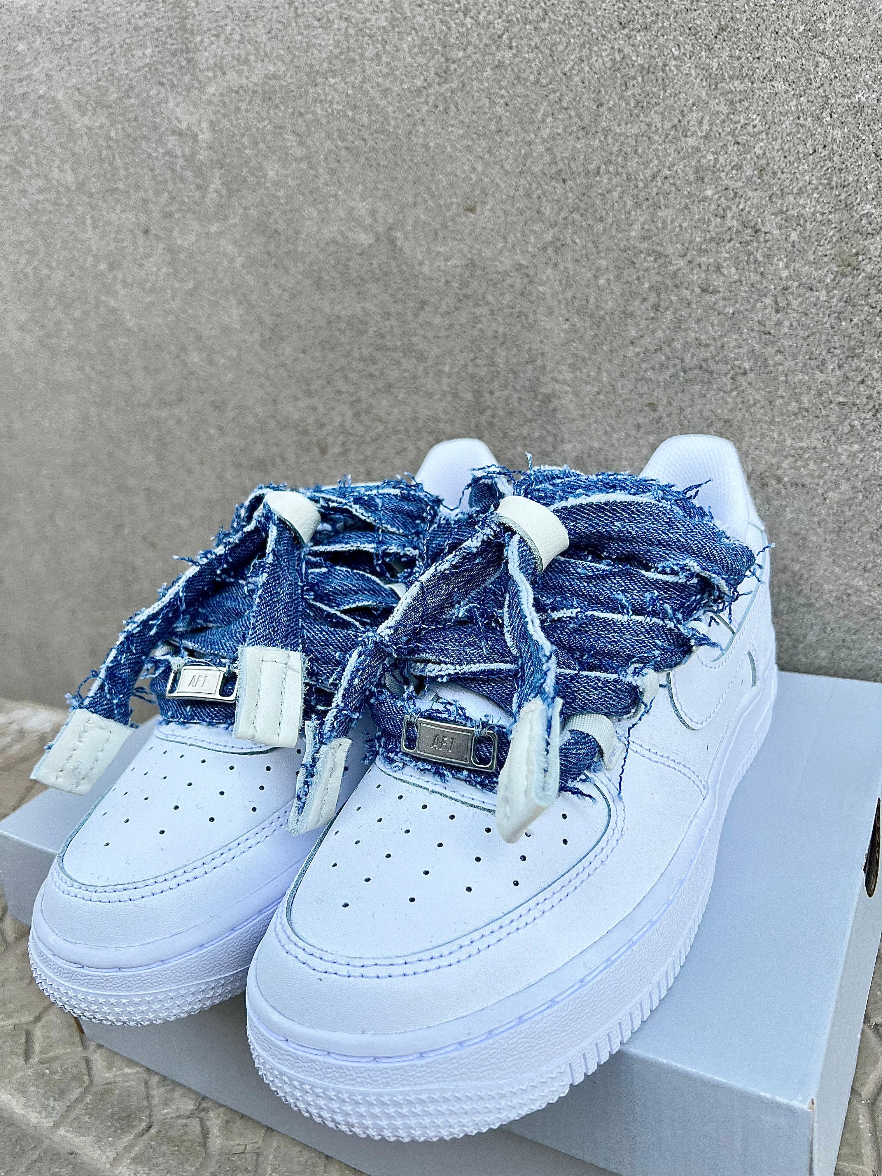 Nike air force 1  + laccio in jeans custom