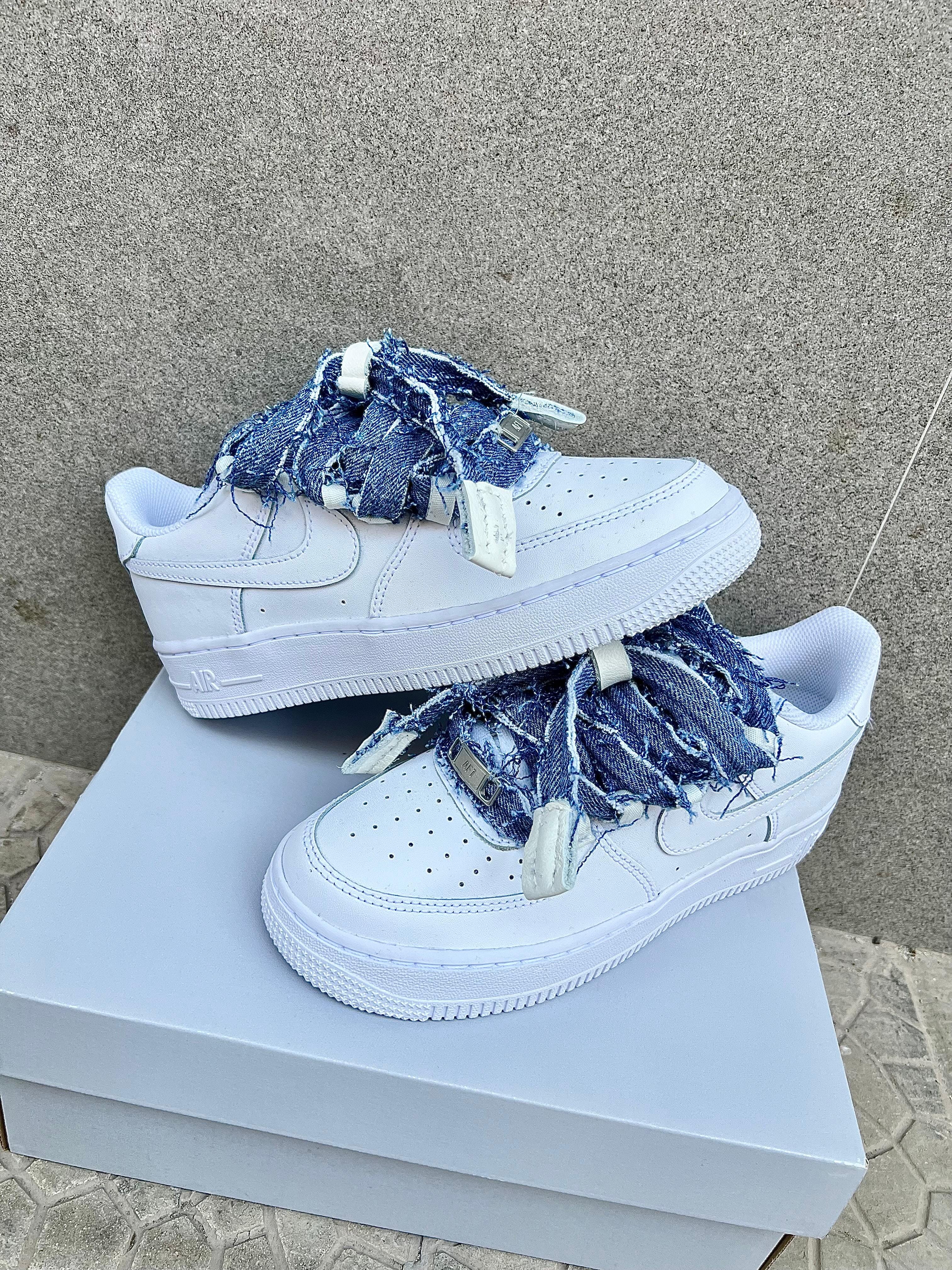 Nike air force 1  + laccio in jeans custom