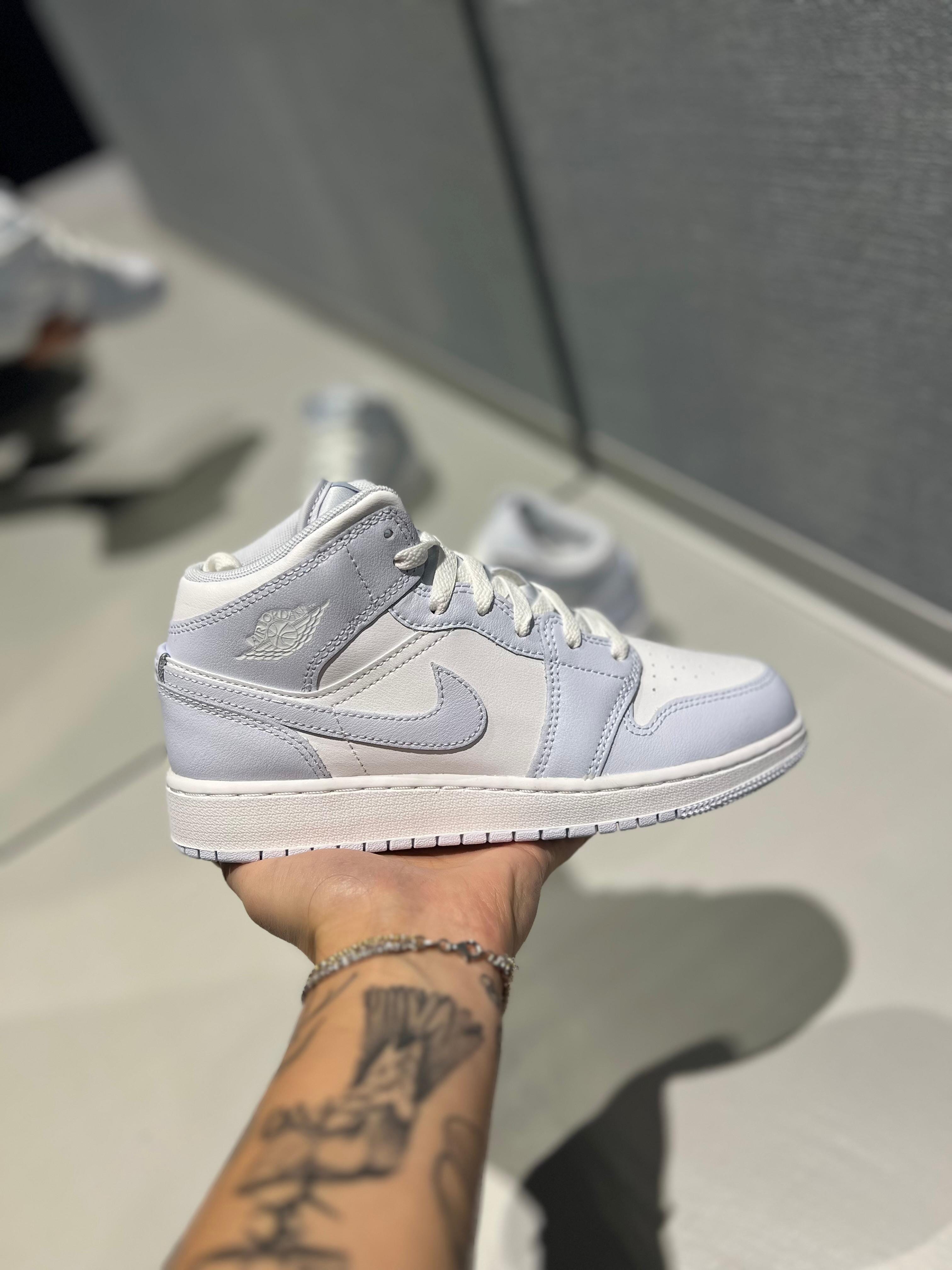 Jordan 1 Mid Cobalt Bliss/Neutral Grey/Bianco