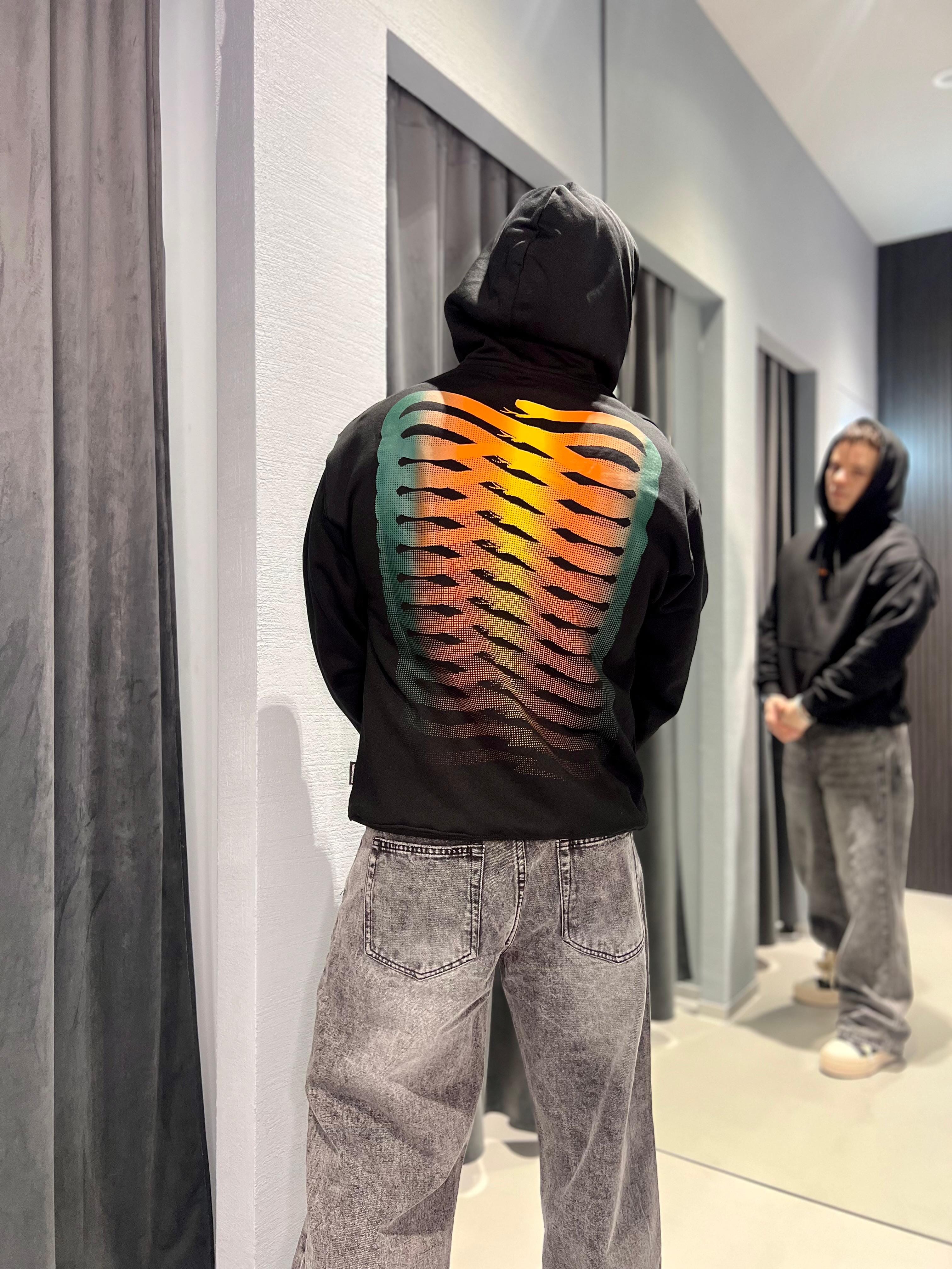 Felpa Propaganda Ribs Gradient Hoodie Black