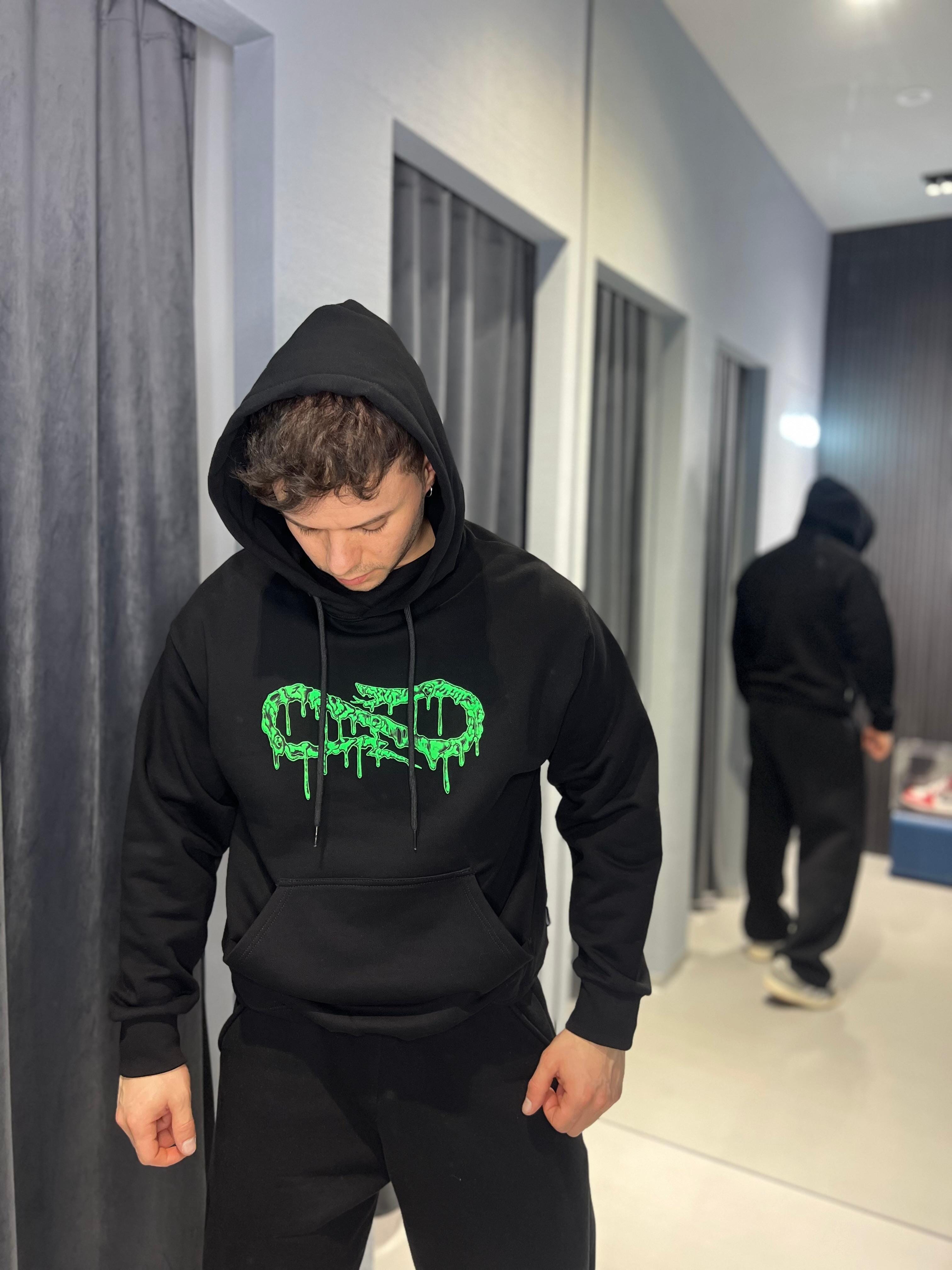 Felpa Propaganda Logo Slime Hoodie Black