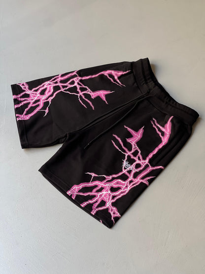 Pantaloncino Tuta Phobia Nero Fulmini Fucsia