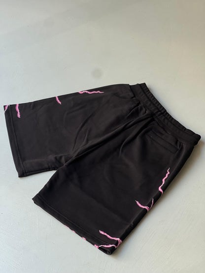 Pantaloncino Tuta Phobia Nero Fulmini Fucsia