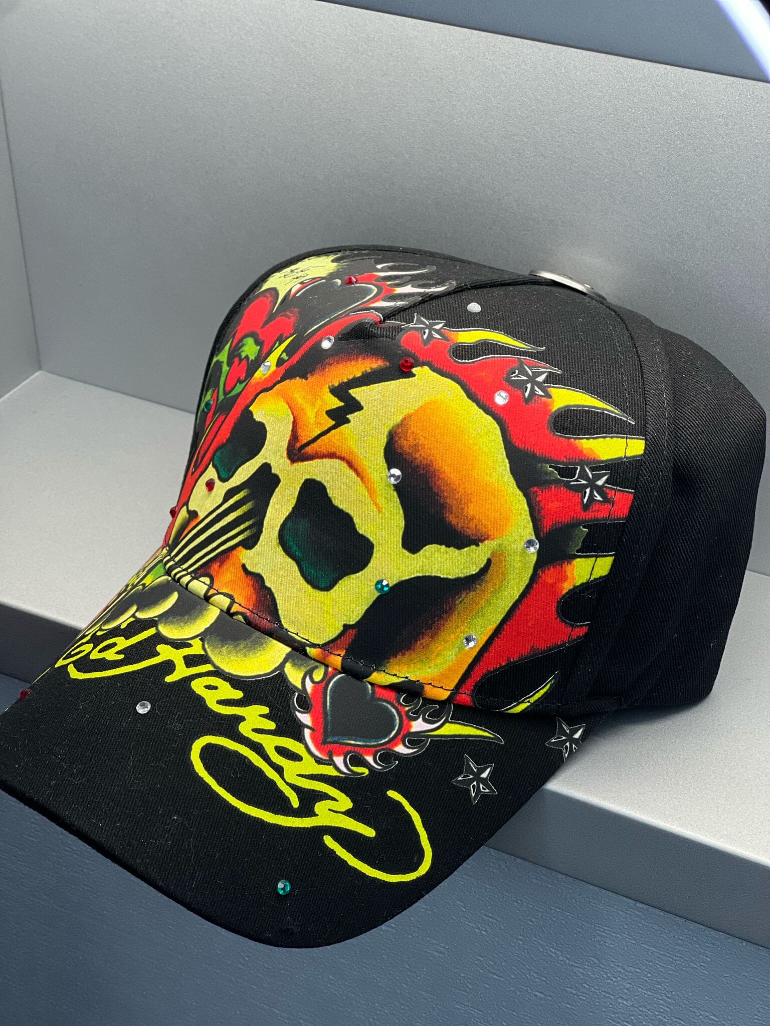 Ed Hardy Skull Chopper Black Cap