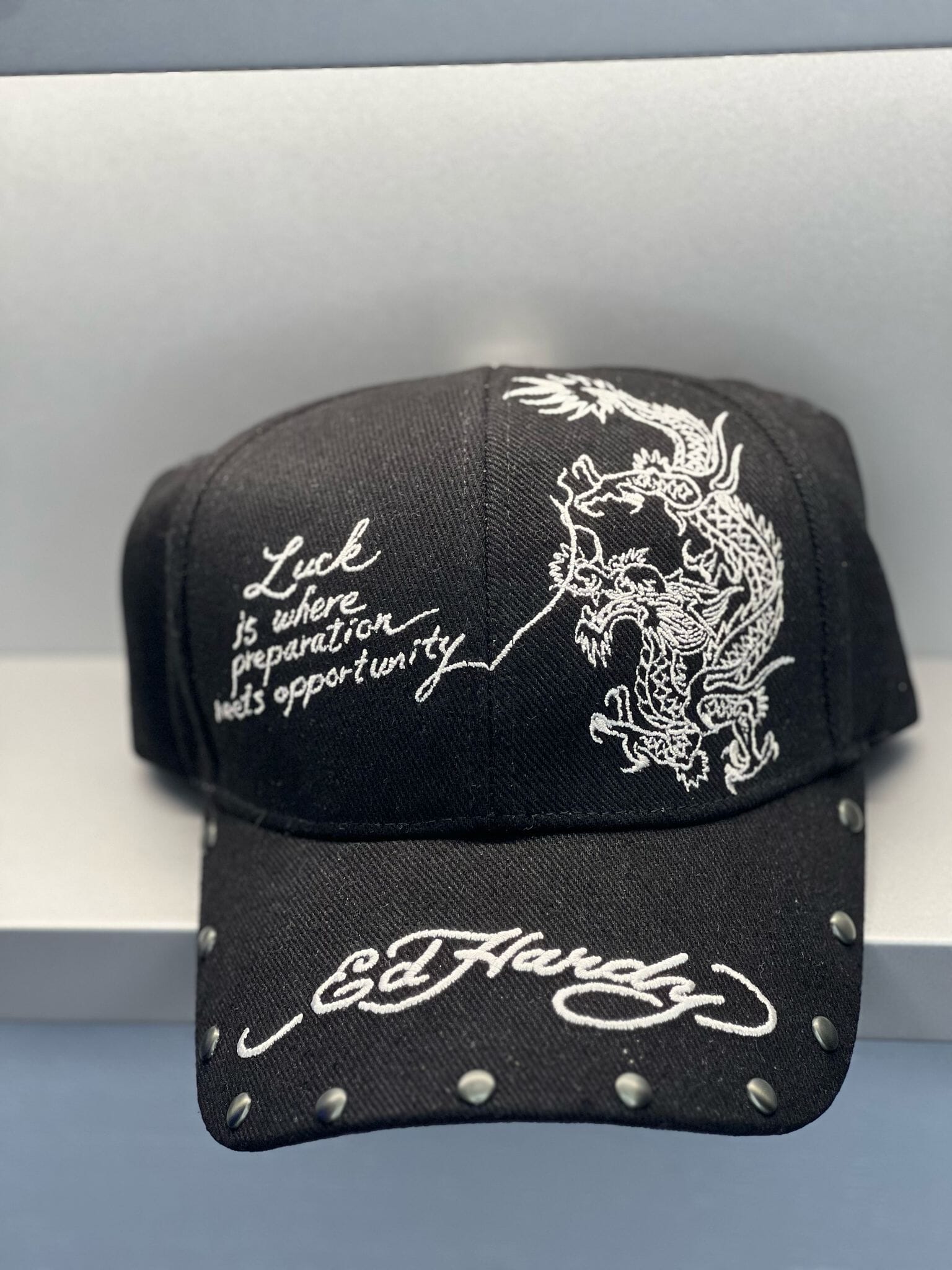 Ed Hardy Lucky Dragon Black Cap