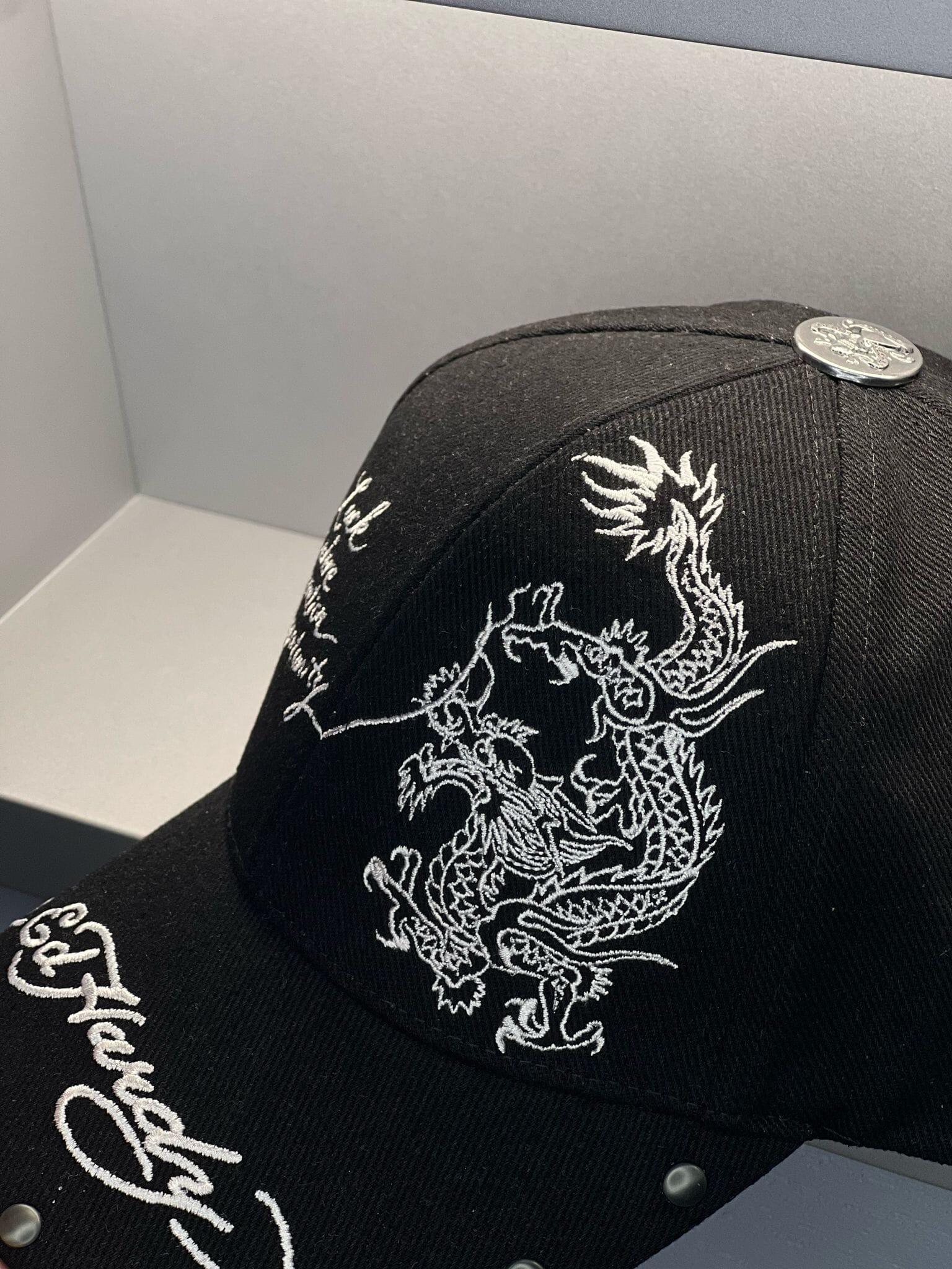 Ed Hardy Lucky Dragon Black Cap