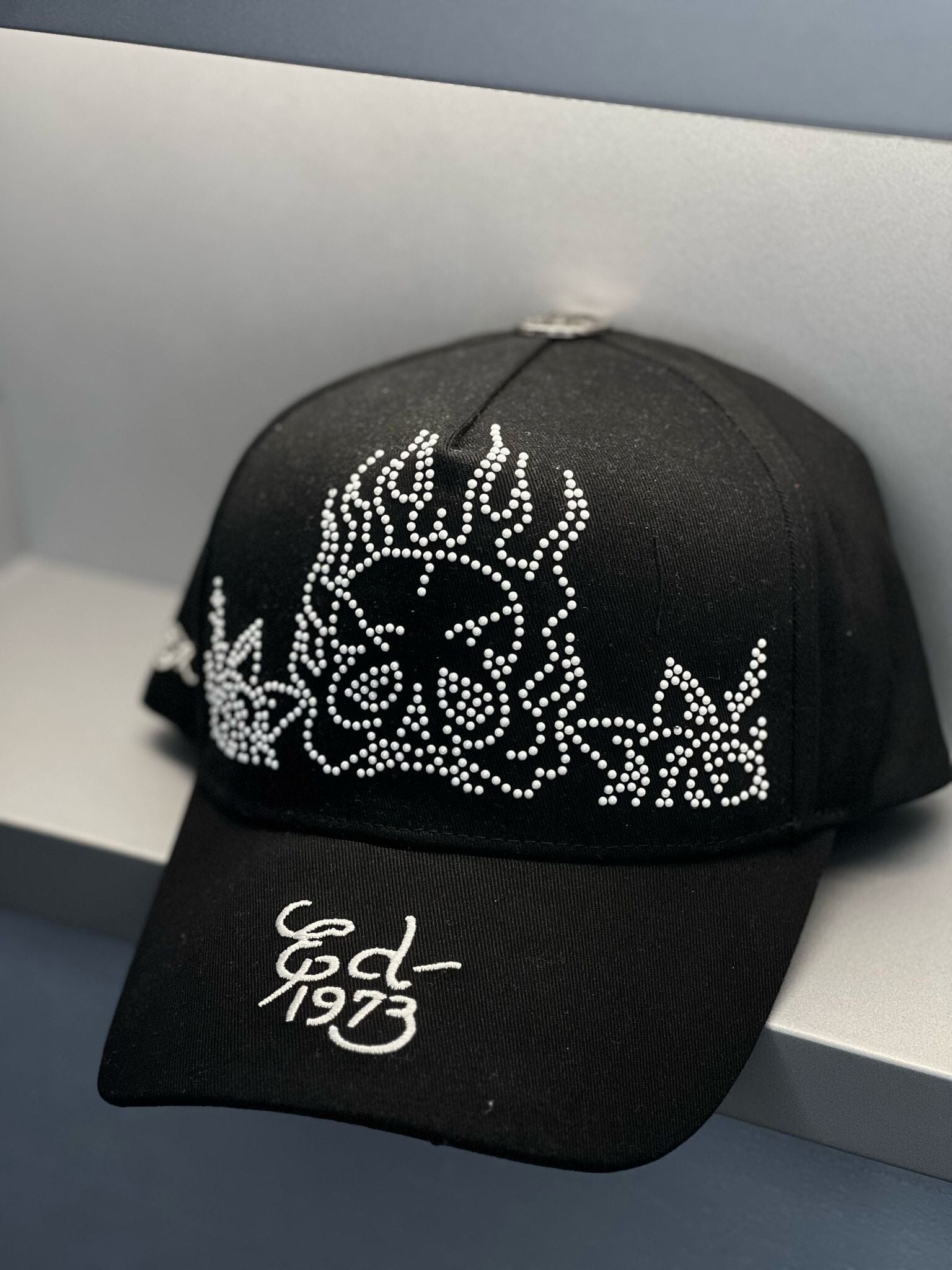 Ed Hardy Flaming Skull Black Cap