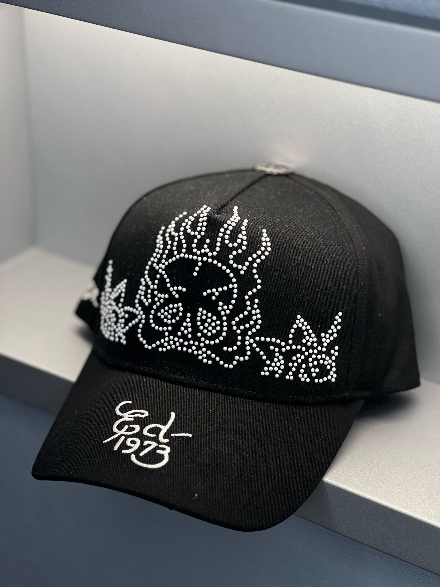 Ed Hardy Flaming Skull Black Cap