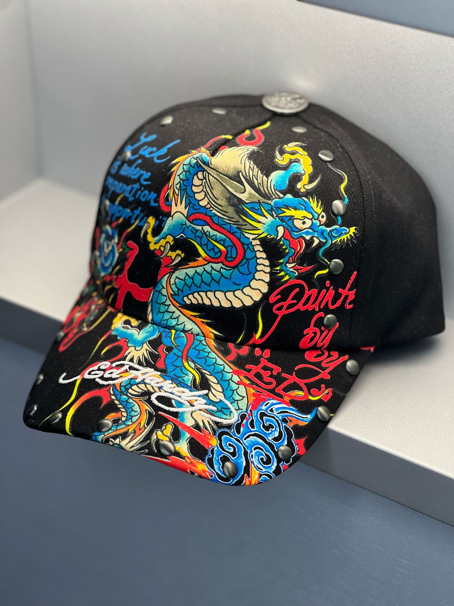 Ed Hardy Blue Dragon Black Cap