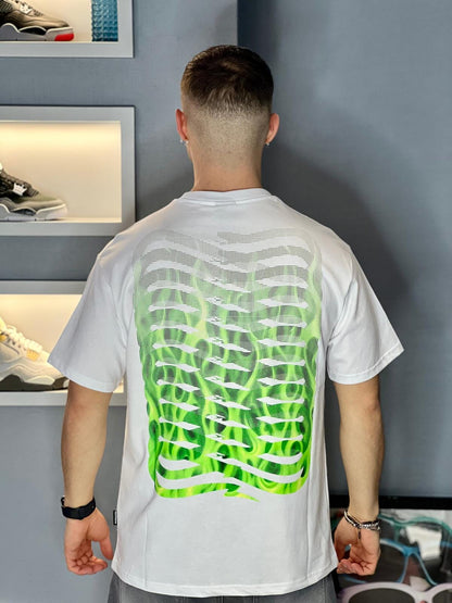 T-shirt Propaganda Ribs Flame Tee White