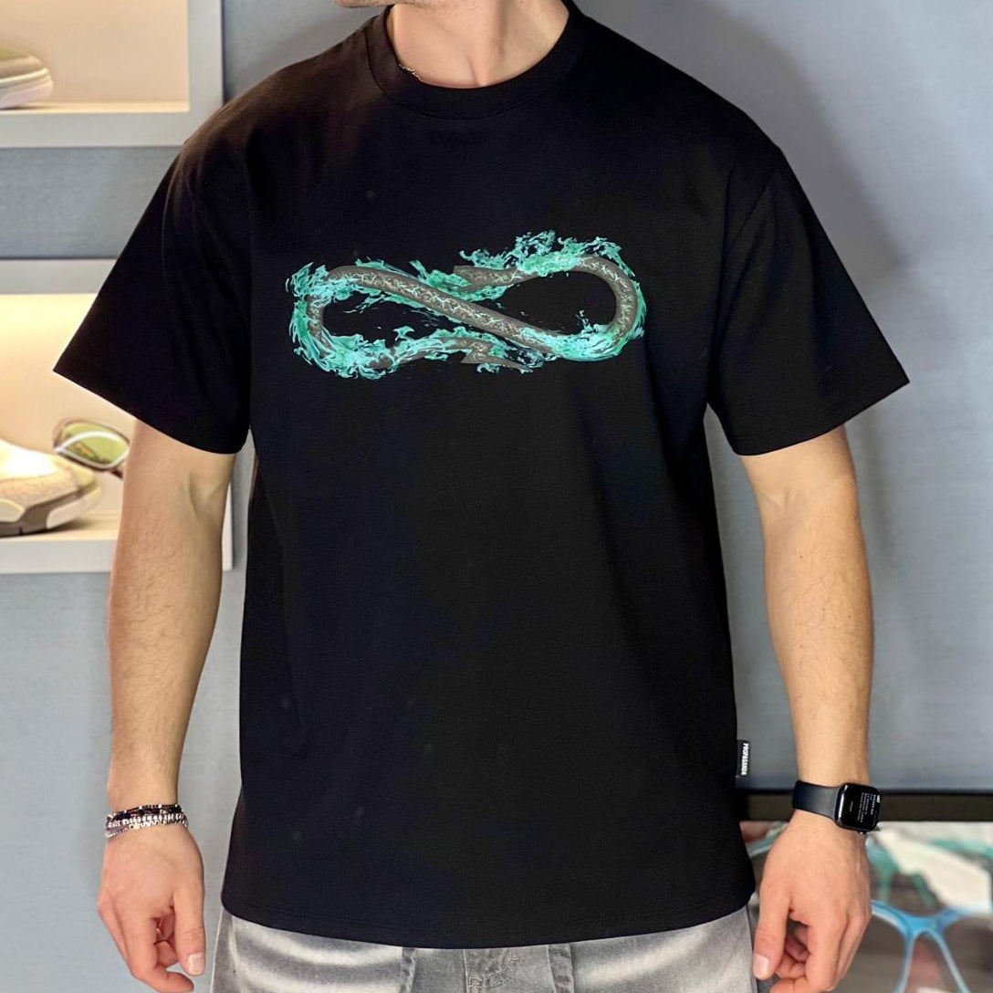 T-shirt Propaganda Logo Fire Tee Black