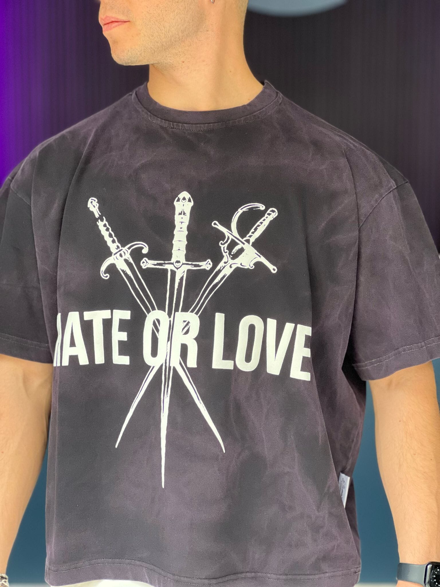 Effemme T-shirt Hate Or Love Violet