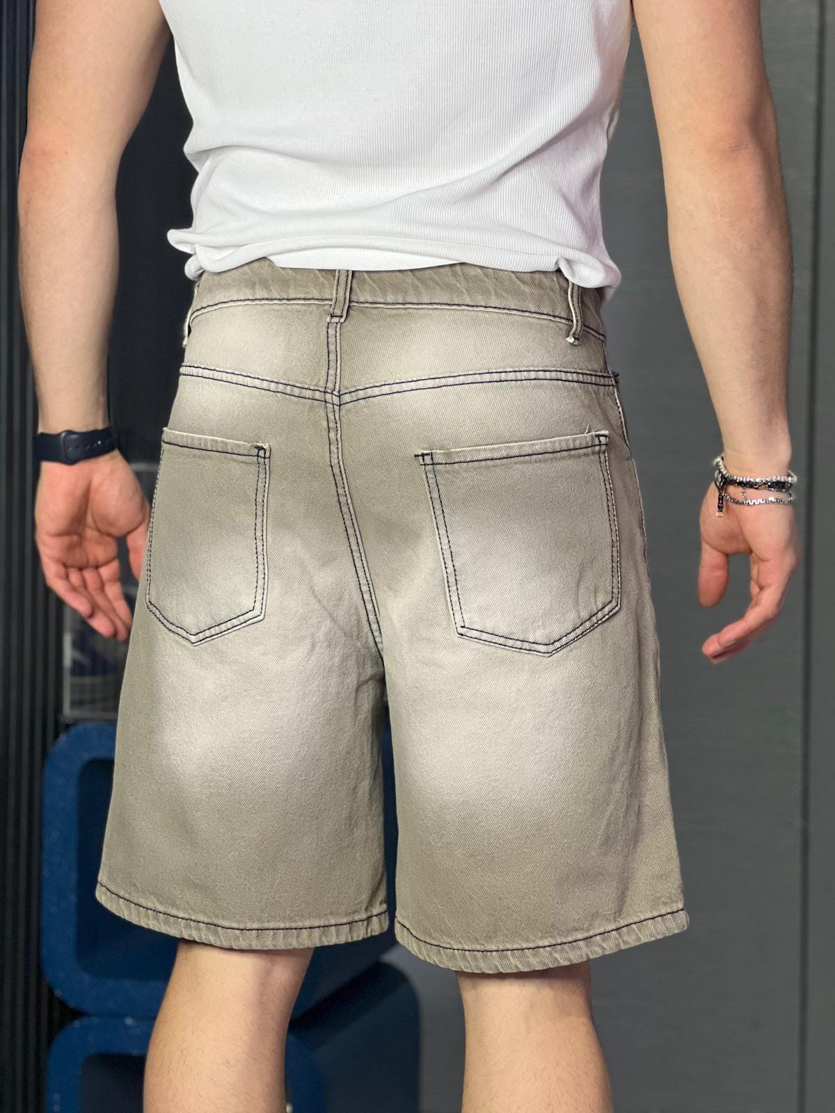 Short Denim sabbia