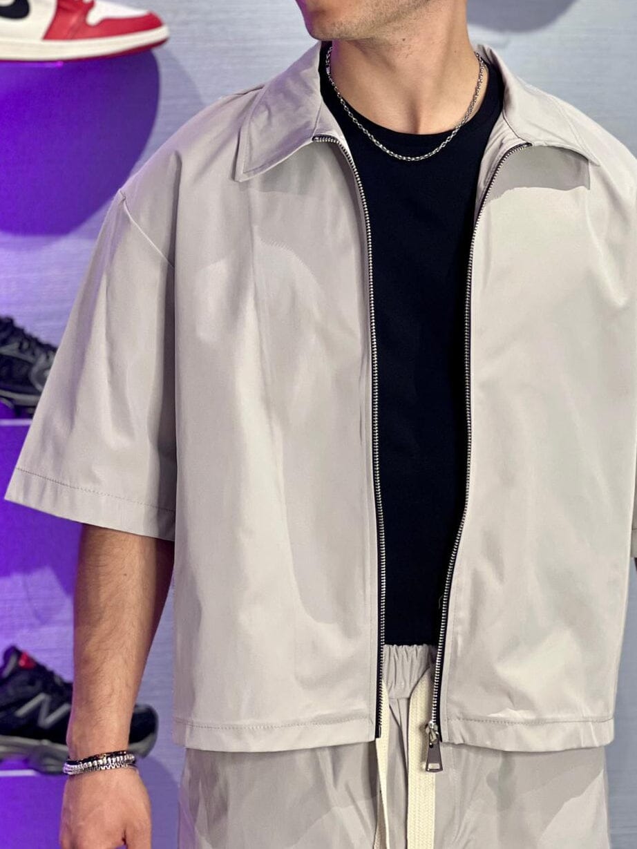 Coordinato Boxy Zip Ghiaccio