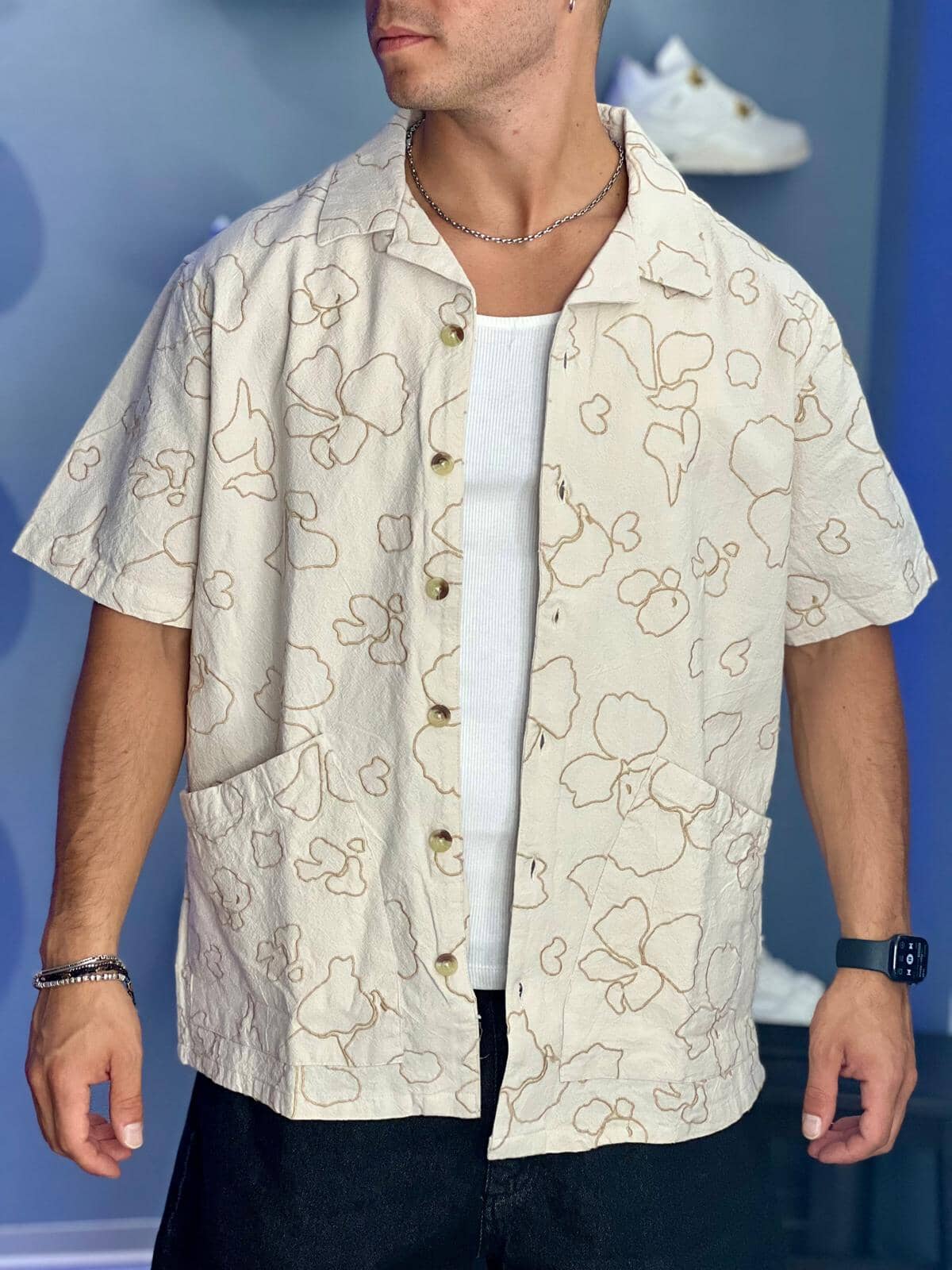 Camicia Solid Oatmeal