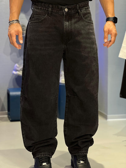 Jeans Uomo Nero Lavaggio Vintage - Fit Oversize AD8497