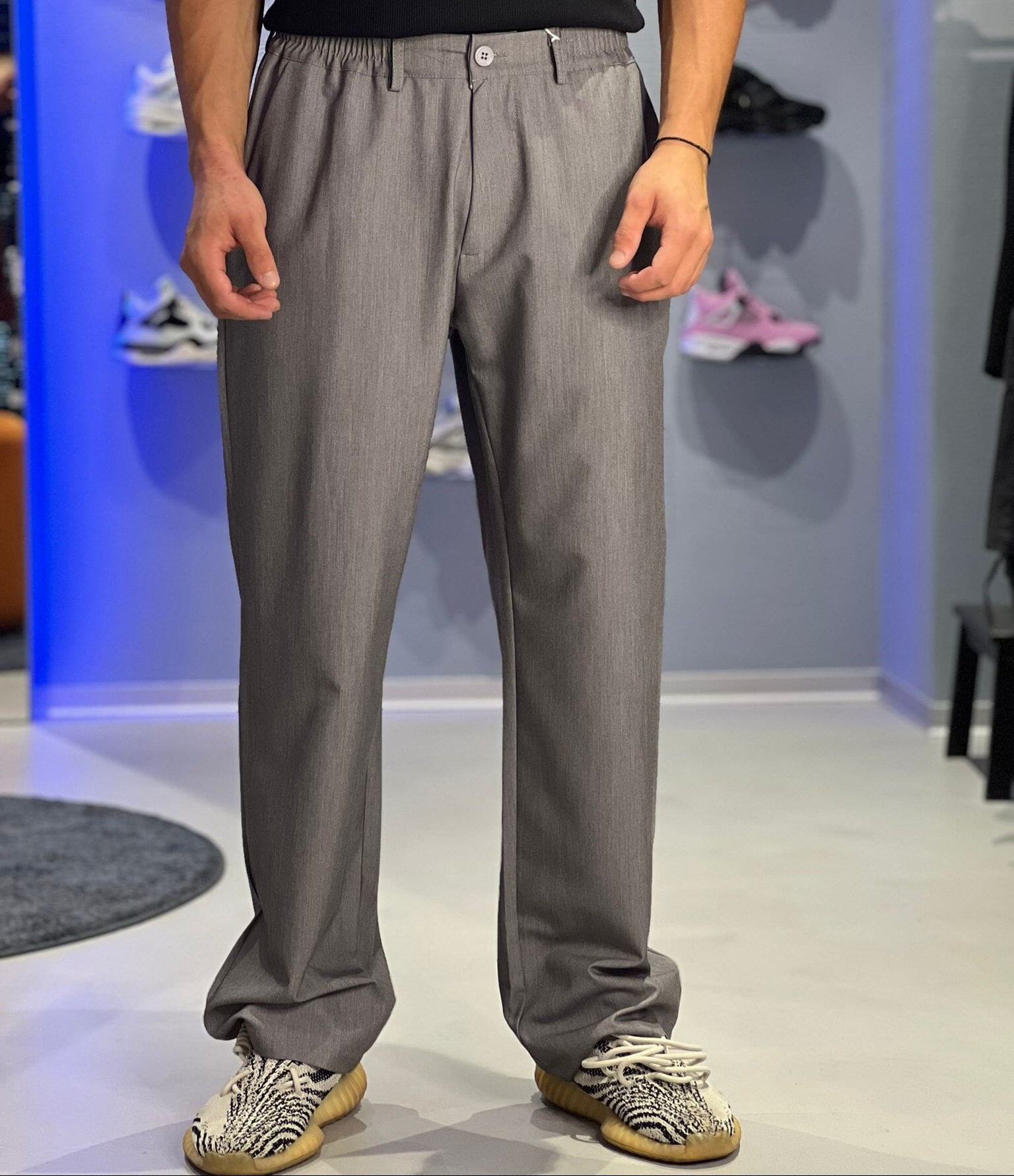 Pantaloni Uomo Relaxed Fit – Grigio Elegante