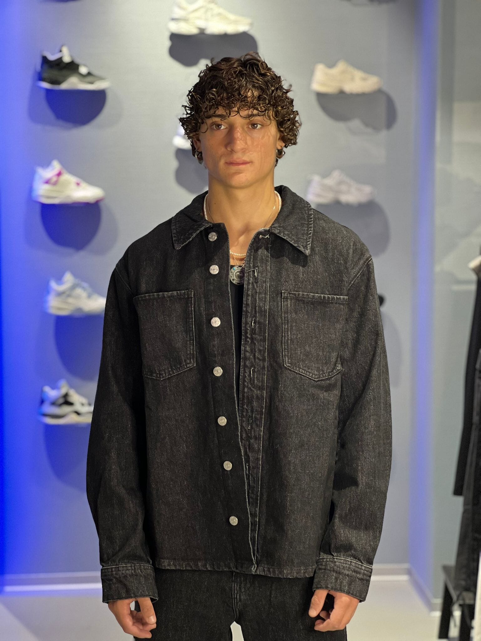 Giacca in Denim Nero – SOLID