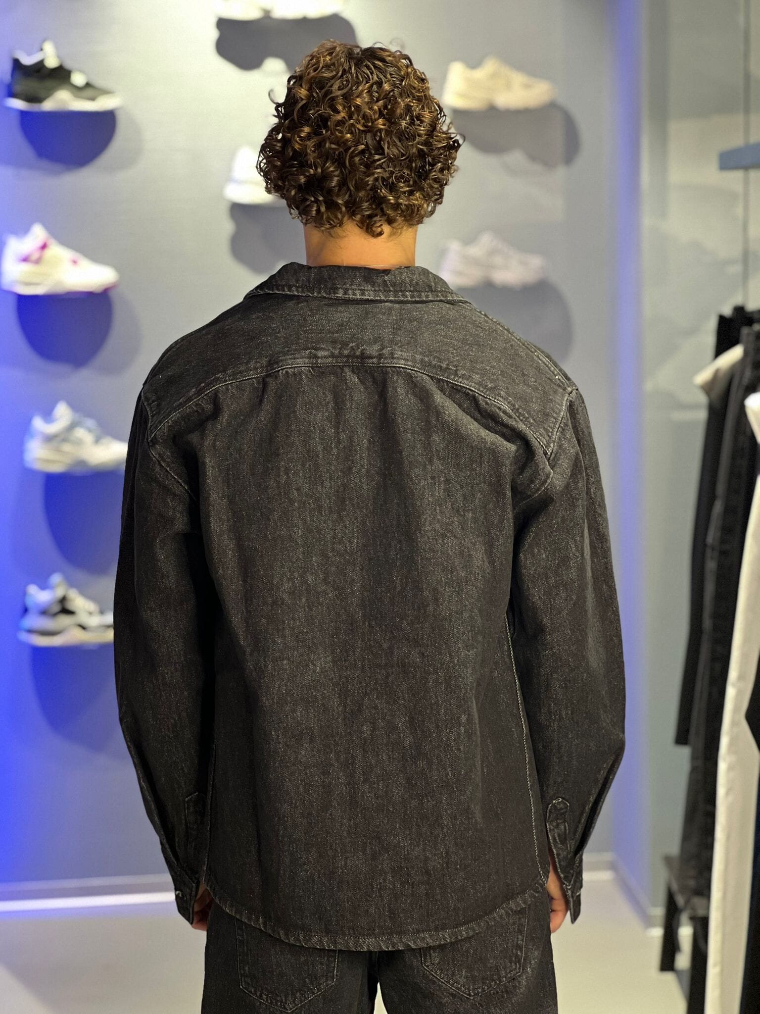 Giacca in Denim Nero – SOLID